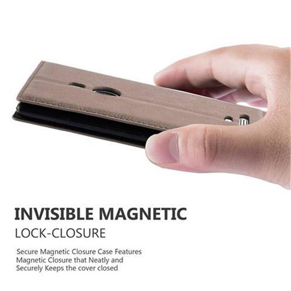 Cadorabo Hülle für Nokia Lumia 925 Schutz Hülle in Braun Handyhülle Etui Case Cover Magnetverschluss