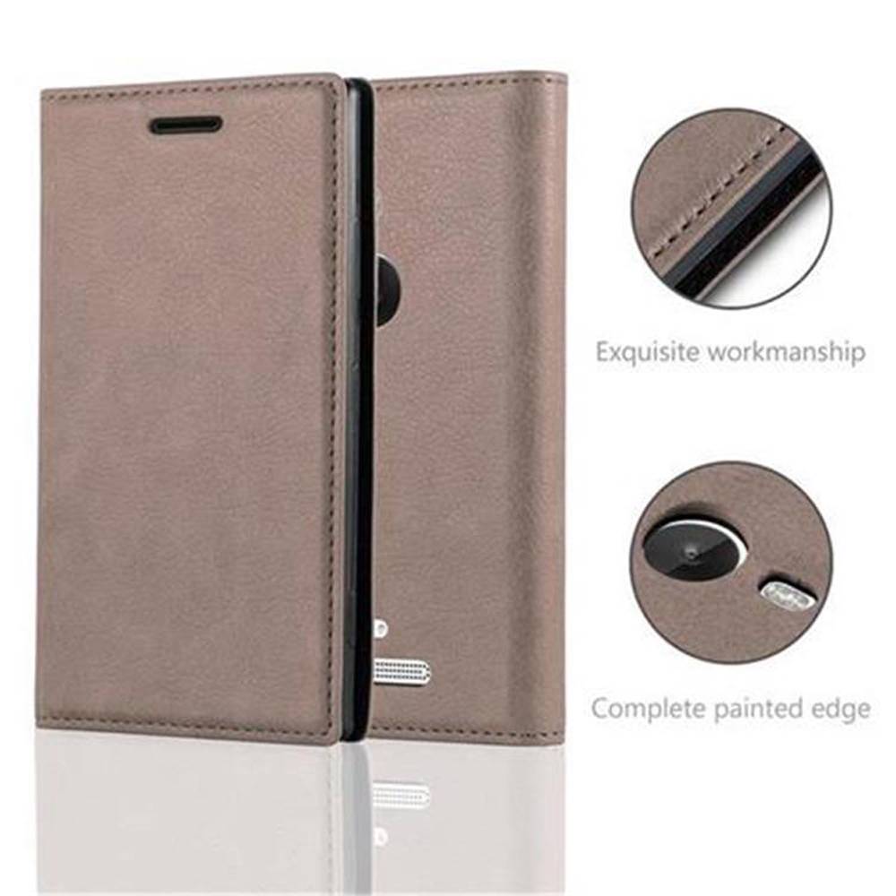 Cadorabo Hülle für Nokia Lumia 925 Schutz Hülle in Braun Handyhülle Etui Case Cover Magnetverschluss