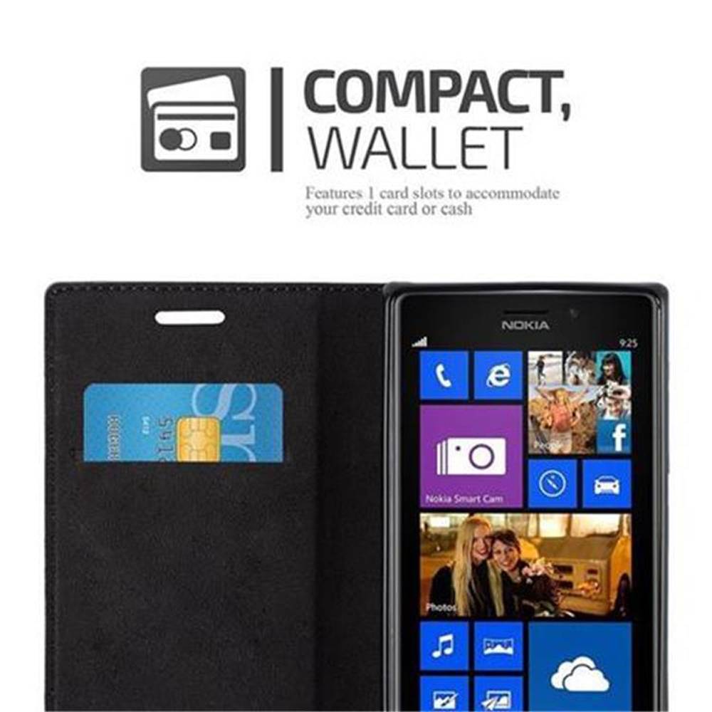 Cadorabo Hülle für Nokia Lumia 925 Schutz Hülle in Braun Handyhülle Etui Case Cover Magnetverschluss