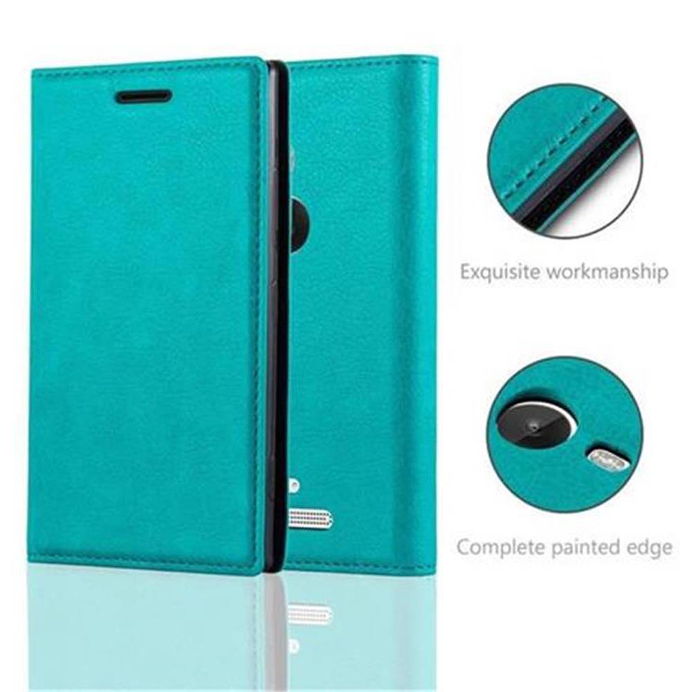 Cadorabo Hülle für Nokia Lumia 925 Schutz Hülle in Türkis Handyhülle Etui Case Cover Magnetverschluss
