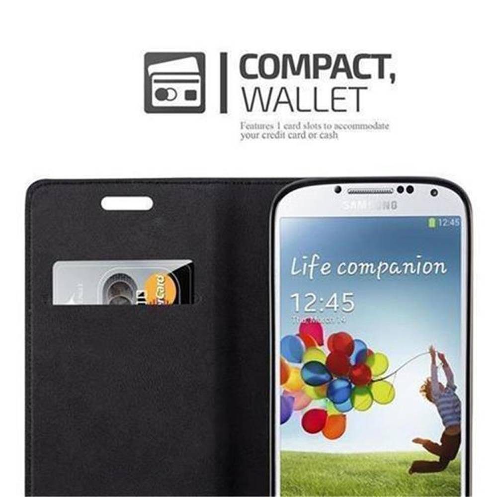 Cadorabo Hülle für Samsung Galaxy S4 Schutz Hülle in Braun Handyhülle Etui Case Cover Magnetverschluss