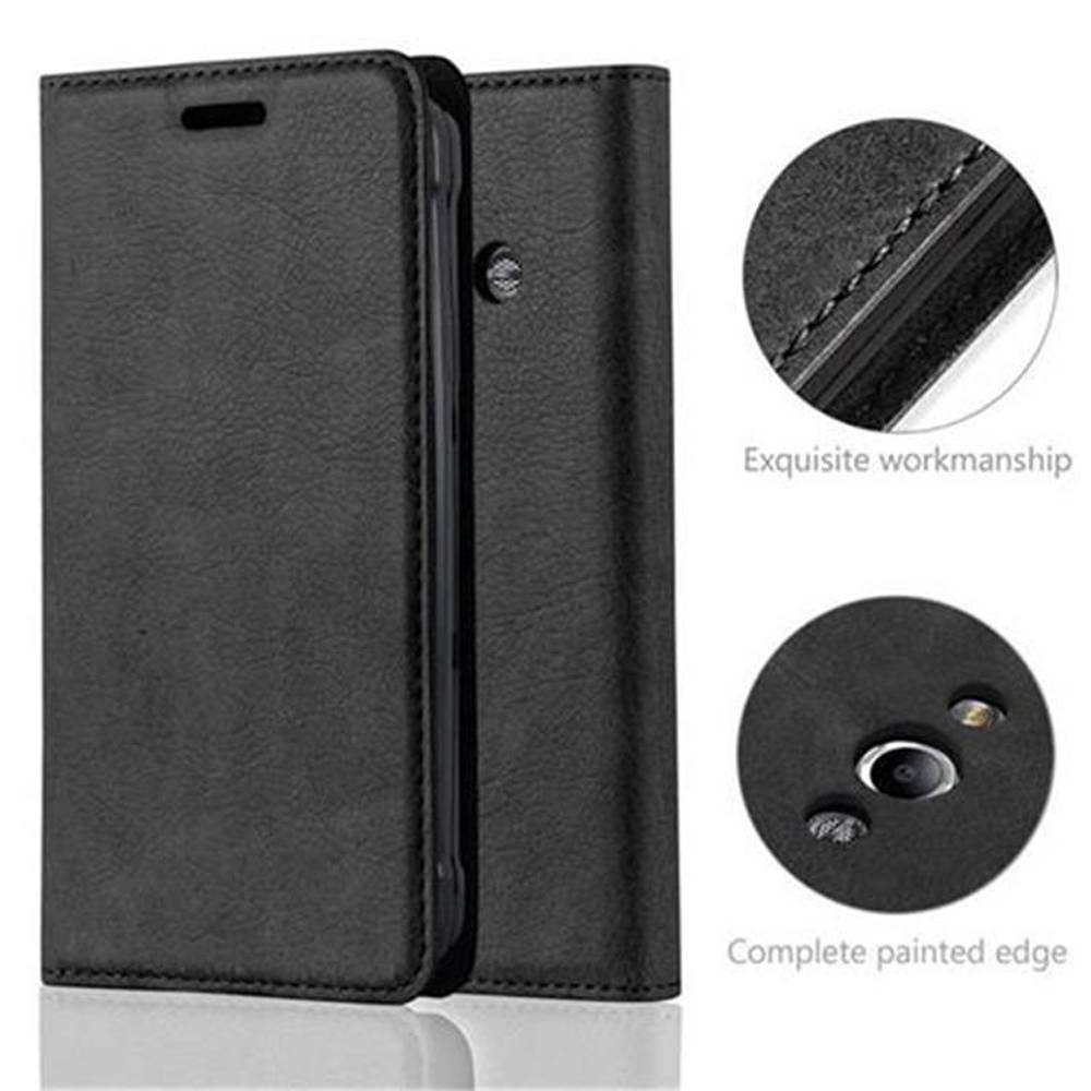 Cadorabo Hülle für Samsung Galaxy XCover 3 Schutz Hülle in Schwarz Handyhülle Etui Case Cover Magnetverschluss