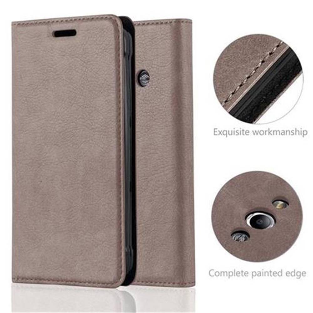 Cadorabo Hülle für Samsung Galaxy XCover 3 Schutz Hülle in Braun Handyhülle Etui Case Cover Magnetverschluss
