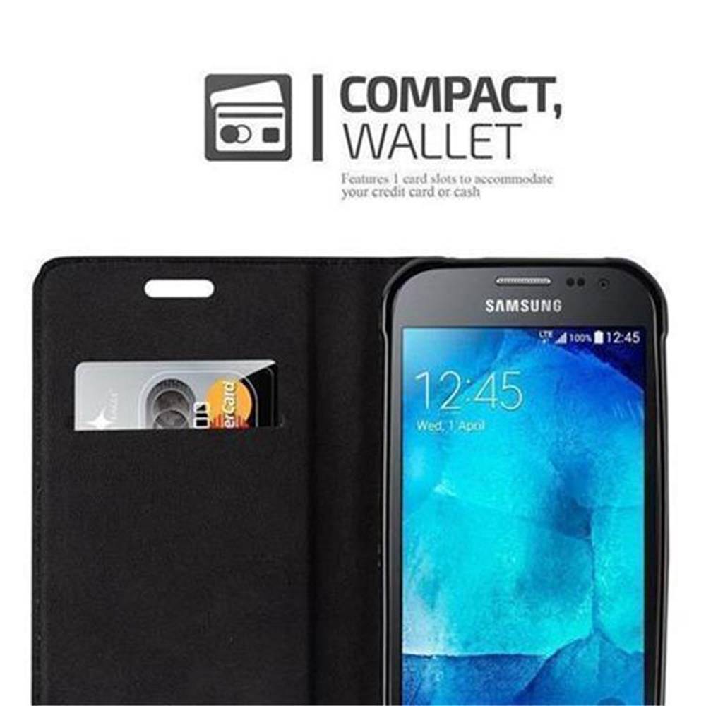 Cadorabo Hülle für Samsung Galaxy XCover 3 Schutz Hülle in Braun Handyhülle Etui Case Cover Magnetverschluss