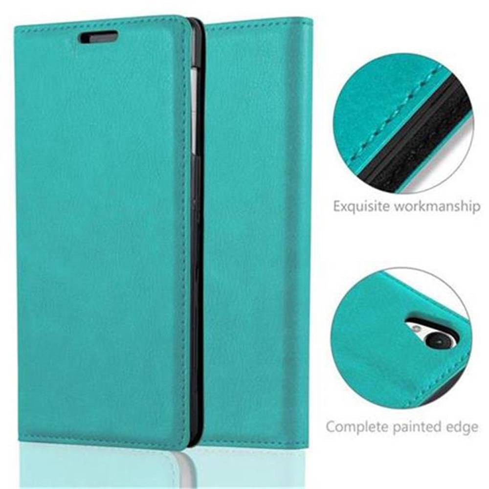 Cadorabo Hülle für Sony Xperia Z1 Schutz Hülle in Türkis Handyhülle Etui Case Cover Magnetverschluss