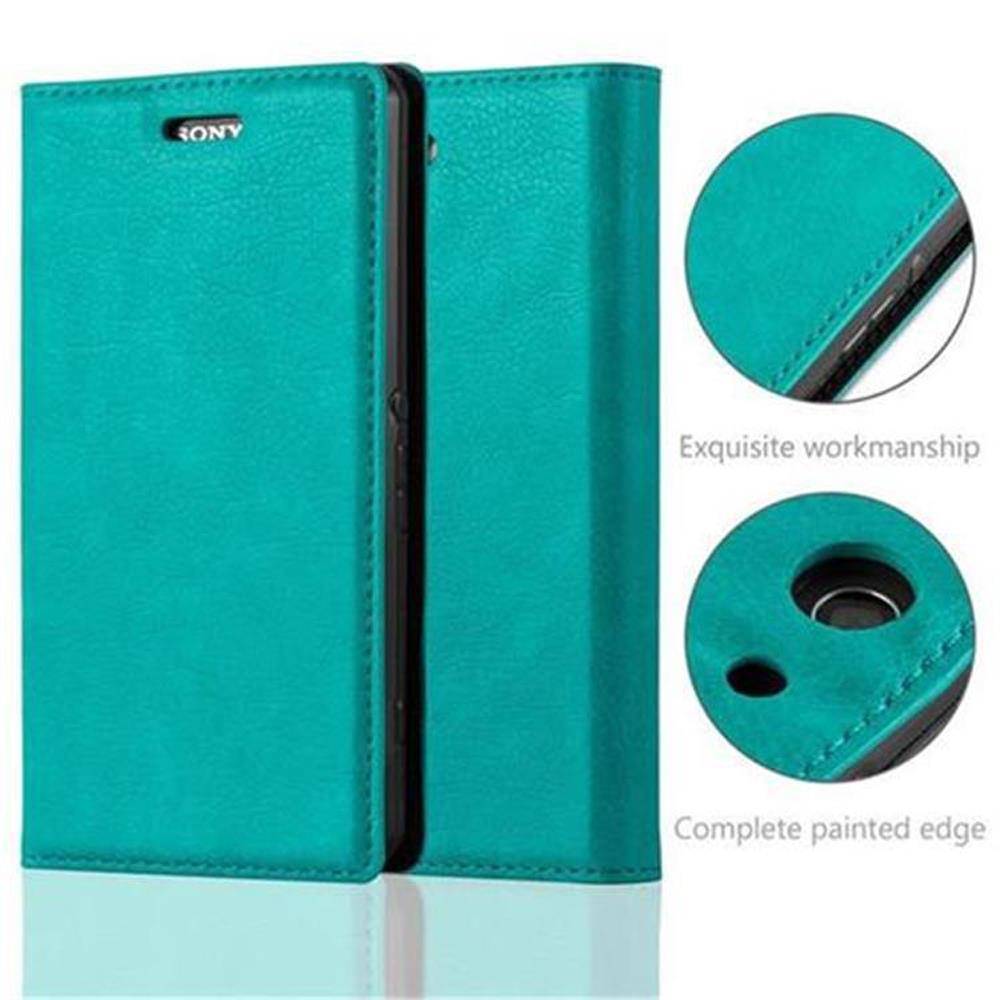 Cadorabo Hülle für Sony Xperia Z3 COMPACT Schutz Hülle in Türkis Handyhülle Etui Case Cover Magnetverschluss