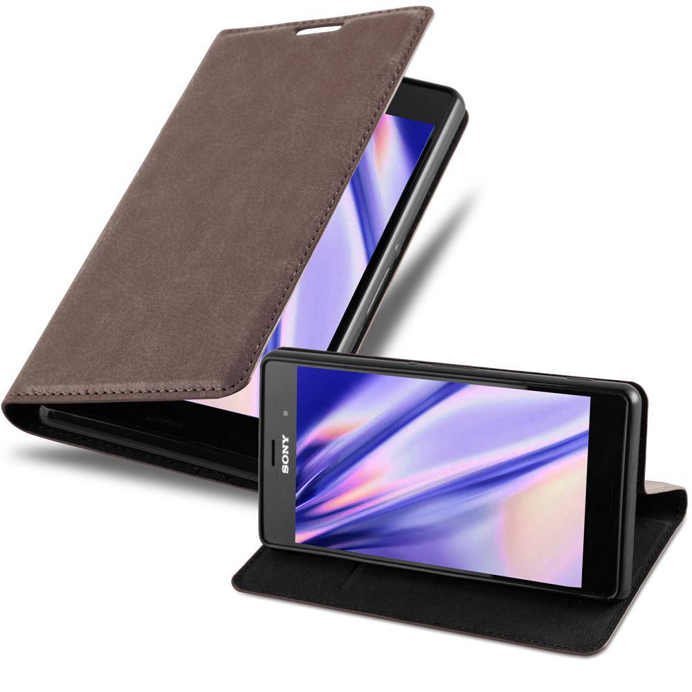 Cadorabo Hülle für Sony Xperia Z3 Schutz Hülle in Braun Handyhülle Etui Case Cover Magnetverschluss
