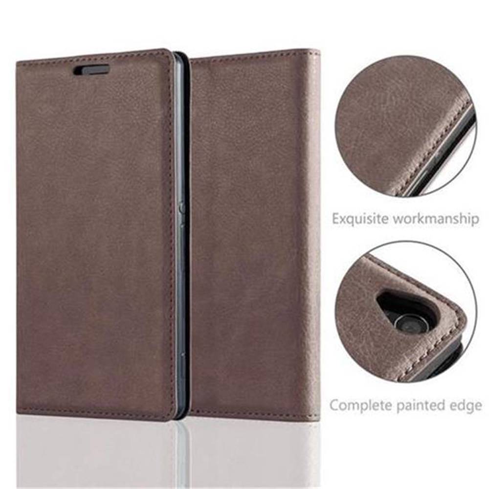 Cadorabo Hülle für Sony Xperia Z3 Schutz Hülle in Braun Handyhülle Etui Case Cover Magnetverschluss