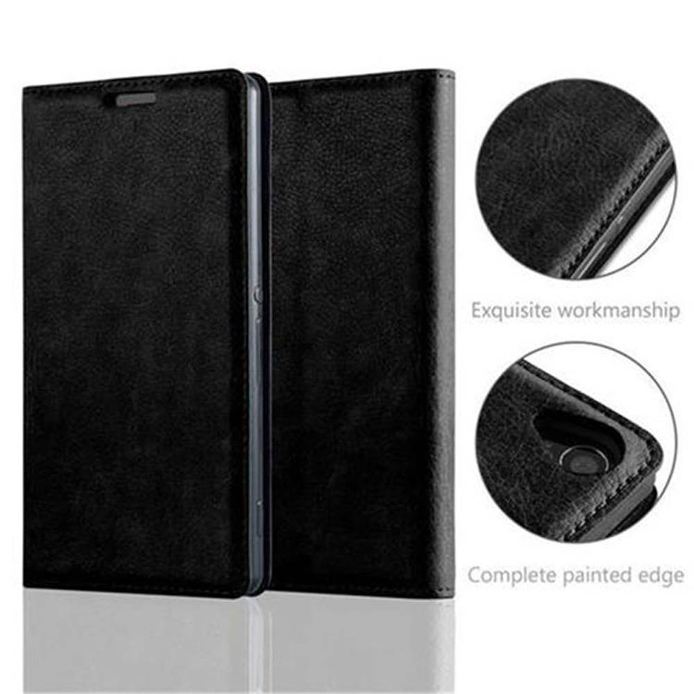 Cadorabo Hülle für Sony Xperia Z3 Schutz Hülle in Schwarz Handyhülle Etui Case Cover Magnetverschluss