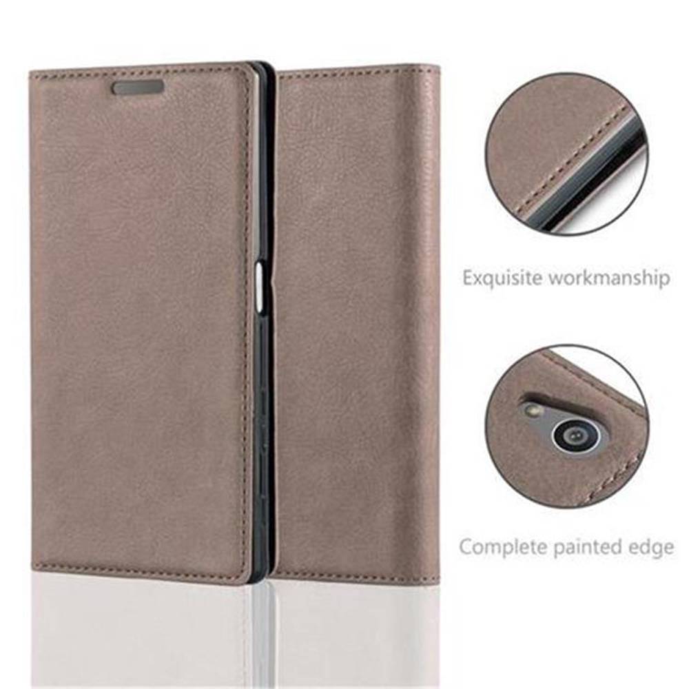 Cadorabo Hülle für Sony Xperia Z5 Schutz Hülle in Braun Handyhülle Etui Case Cover Magnetverschluss