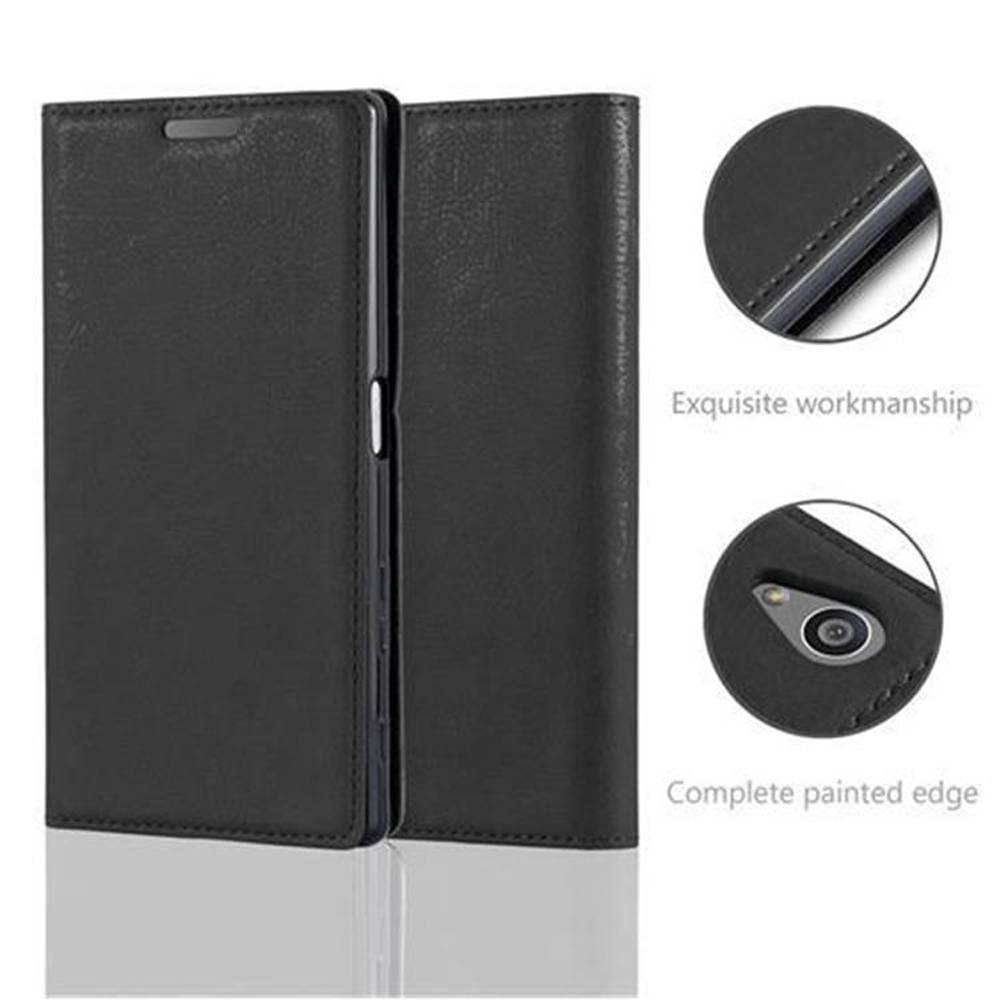 Cadorabo Hülle für Sony Xperia Z5 Schutz Hülle in Schwarz Handyhülle Etui Case Cover Magnetverschluss