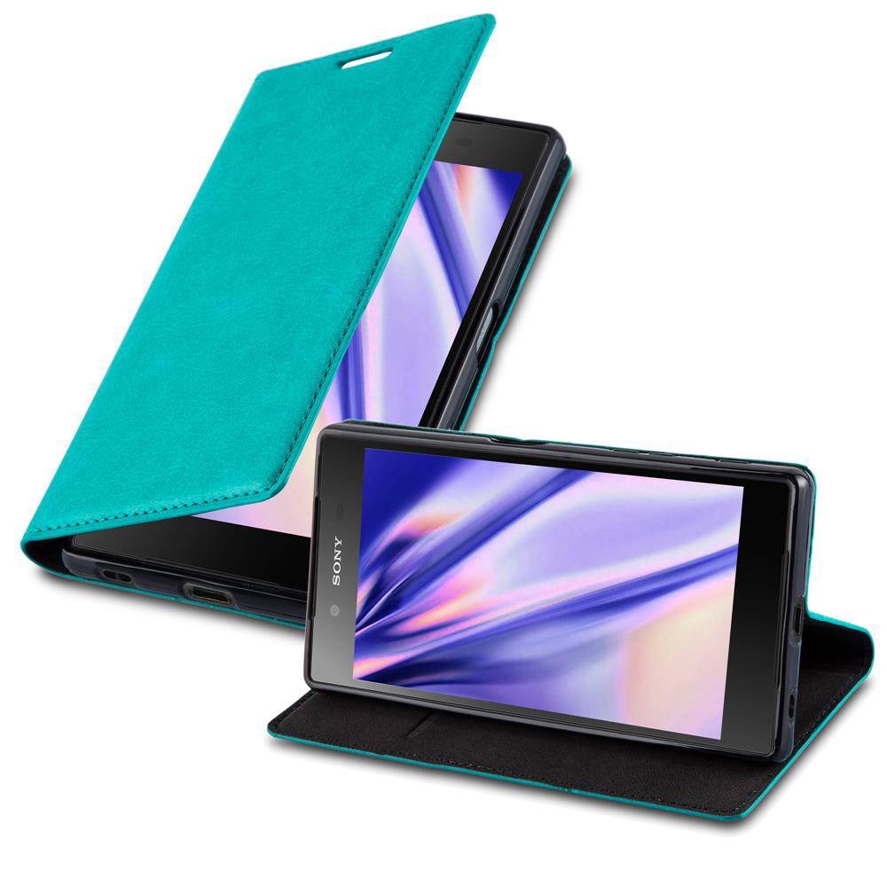 Cadorabo Hülle für Sony Xperia Z5 Schutz Hülle in Türkis Handyhülle Etui Case Cover Magnetverschluss