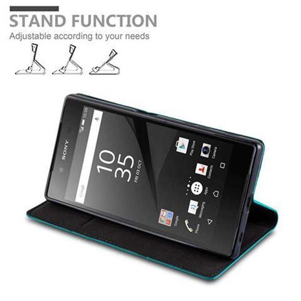Cadorabo Hülle für Sony Xperia Z5 Schutz Hülle in Türkis Handyhülle Etui Case Cover Magnetverschluss