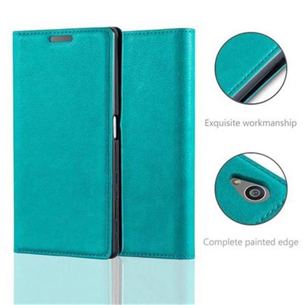 Cadorabo Hülle für Sony Xperia Z5 Schutz Hülle in Türkis Handyhülle Etui Case Cover Magnetverschluss