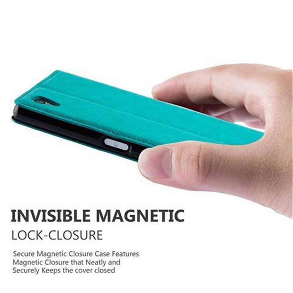 Cadorabo Hülle für Sony Xperia Z5 Schutz Hülle in Türkis Handyhülle Etui Case Cover Magnetverschluss