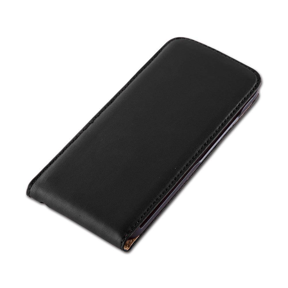 Cadorabo Hülle für Huawei P6 MINI Schutzhülle in Schwarz Flip Handyhülle Case Cover Etui Kunstleder