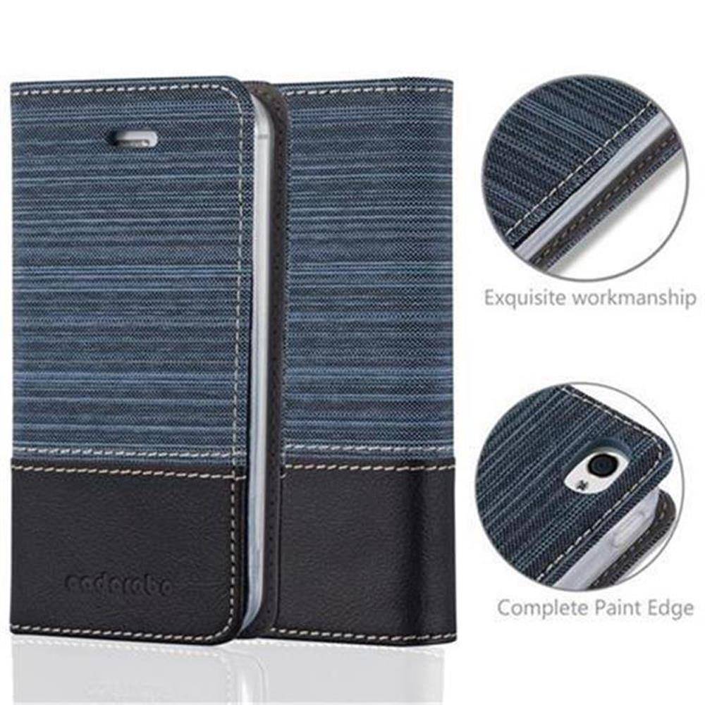 Cadorabo Hülle für Apple iPhone 4 / 4S Schutzhülle in Blau Handy Hülle Etui Book Case Cover