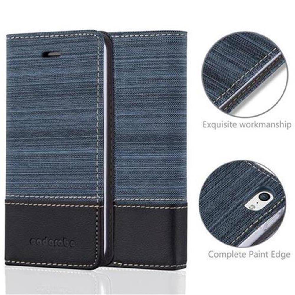 Cadorabo Hülle für Apple iPhone 5C Schutzhülle in Blau Handy Hülle Etui Book Case Cover