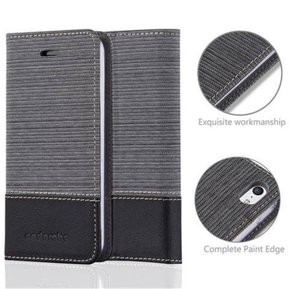 Cadorabo Hülle für Apple iPhone 5C Schutzhülle in Grau Handy Hülle Etui Book Case Cover