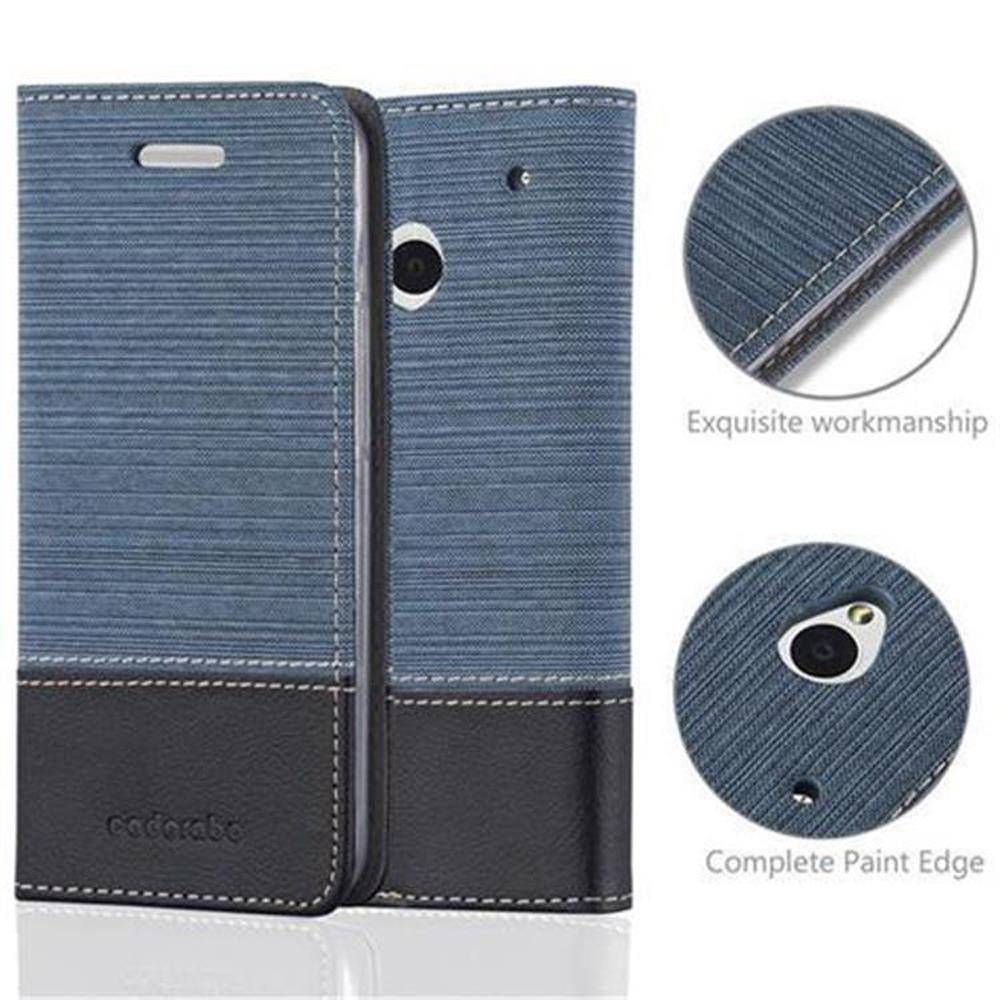 Cadorabo Hülle für HTC ONE M7 Schutzhülle in Blau Handy Hülle Etui Book Case Cover