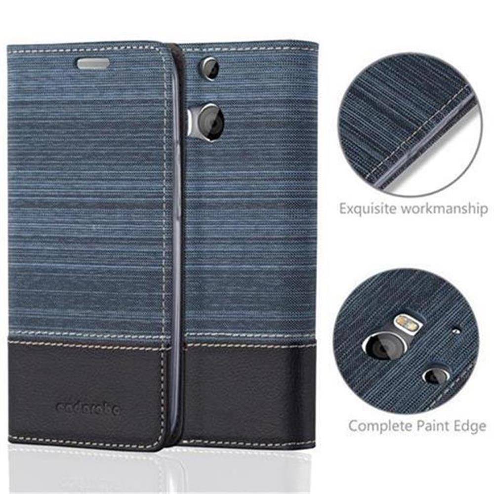 Cadorabo Hülle für HTC ONE M8 Schutzhülle in Blau Handy Hülle Etui Book Case Cover