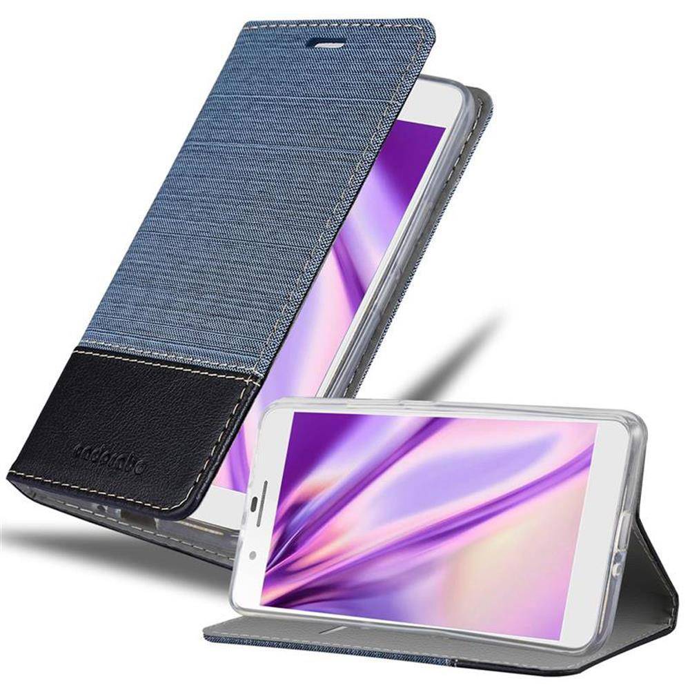 Cadorabo Hülle für Honor 6 PLUS Schutzhülle in Blau Handy Hülle Etui Book Case Cover