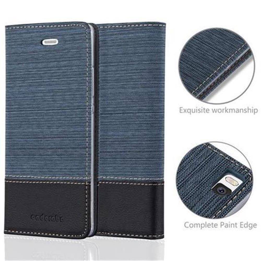 Cadorabo Hülle für Huawei P8 Schutzhülle in Blau Handy Hülle Etui Book Case Cover