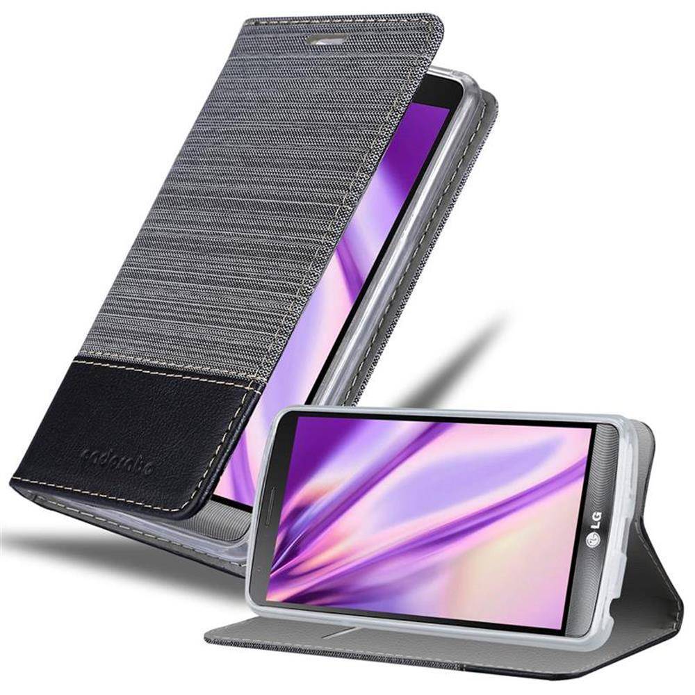 Cadorabo Hülle für LG G3 Schutzhülle in Grau Handy Hülle Etui Book Case Cover