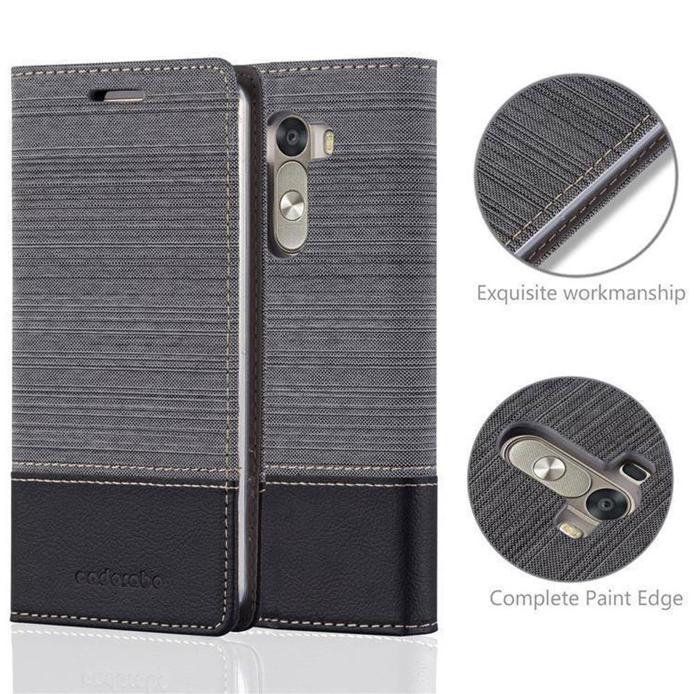 Cadorabo Hülle für LG G3 Schutzhülle in Grau Handy Hülle Etui Book Case Cover