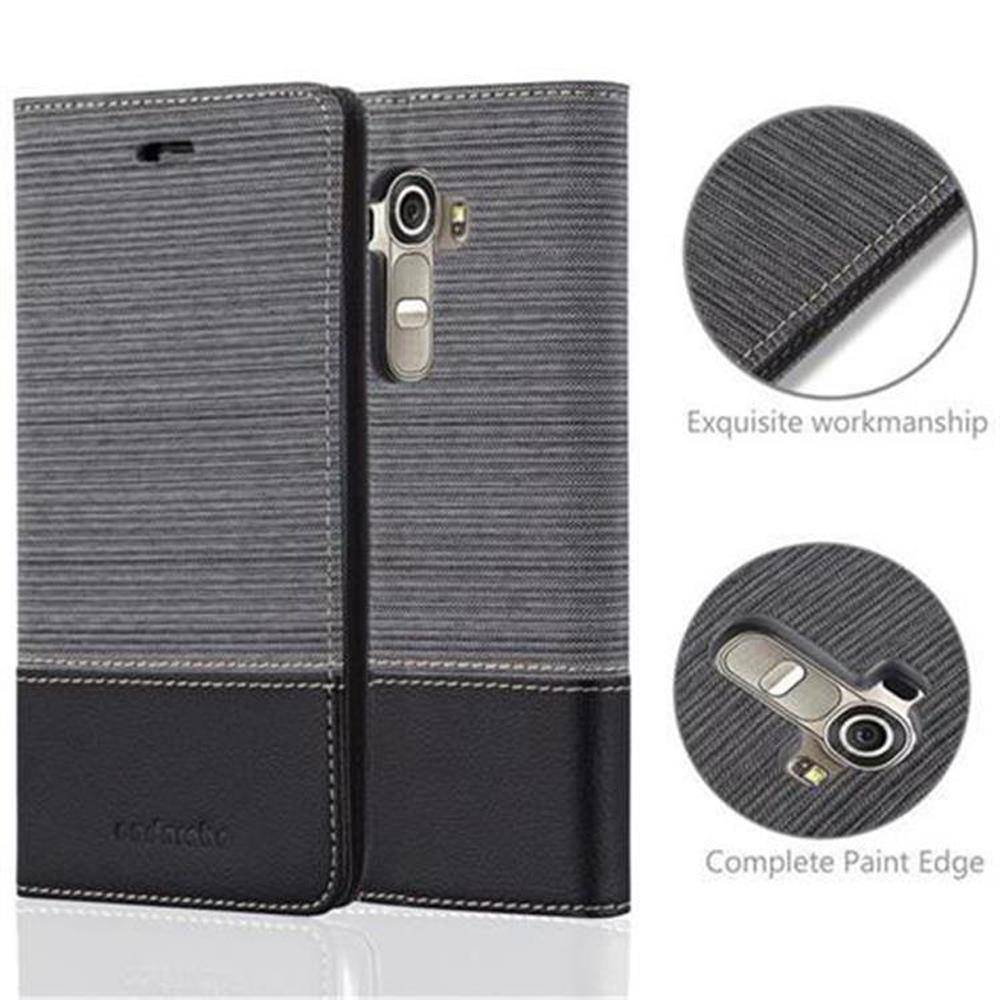 Cadorabo Hülle für LG G4 / G4 PLUS Schutzhülle in Grau Handy Hülle Etui Book Case Cover