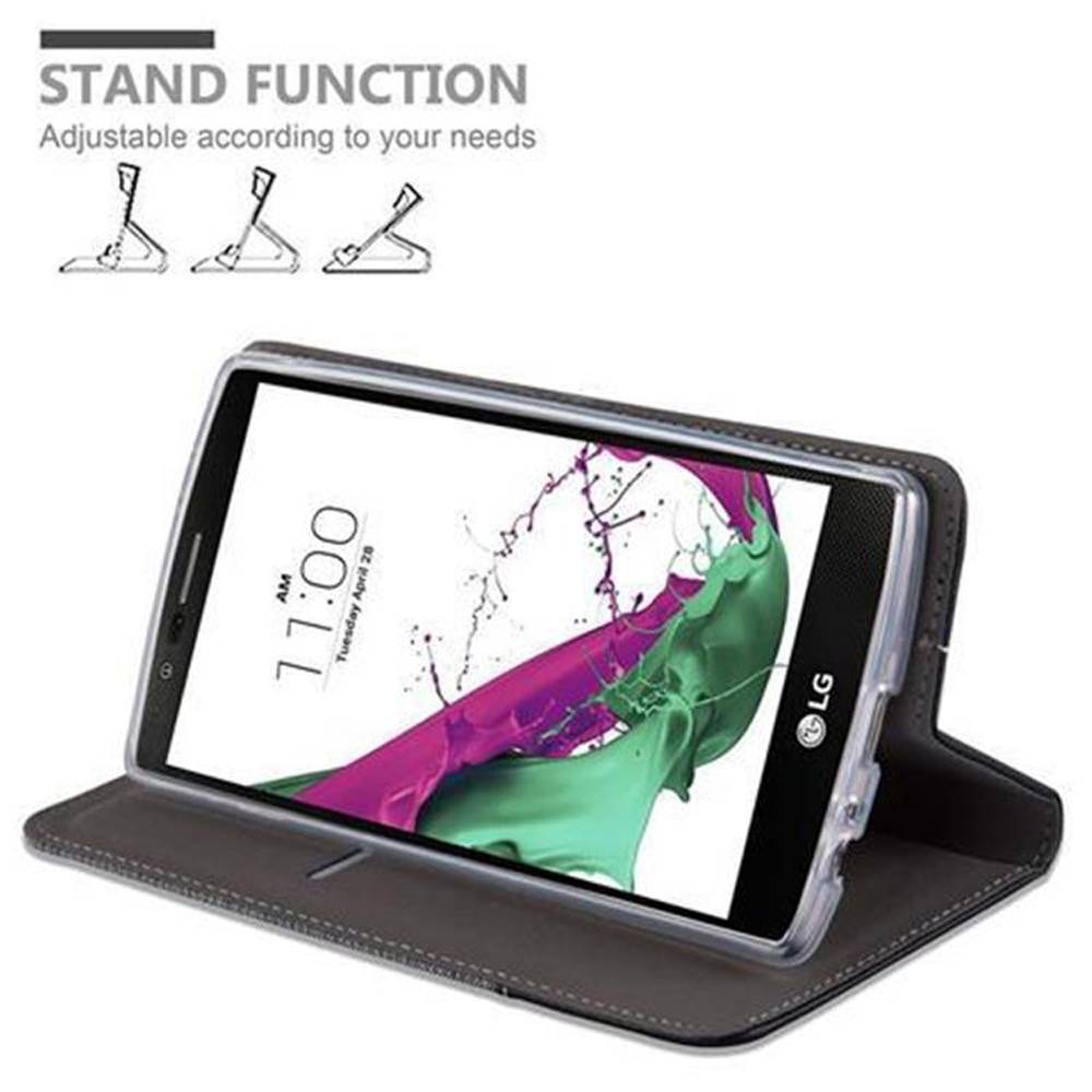 Cadorabo Hülle für LG G4 / G4 PLUS Schutzhülle in Grau Handy Hülle Etui Book Case Cover