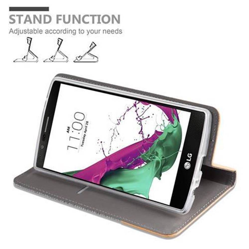 Cadorabo Hülle für LG G4 / G4 PLUS Schutzhülle in Grau Handy Hülle Etui Book Case Cover