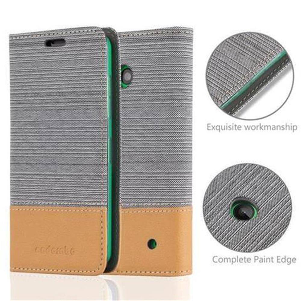 Cadorabo Hülle für Nokia Lumia 630 / 635 Schutzhülle in Grau Handy Hülle Etui Book Case Cover