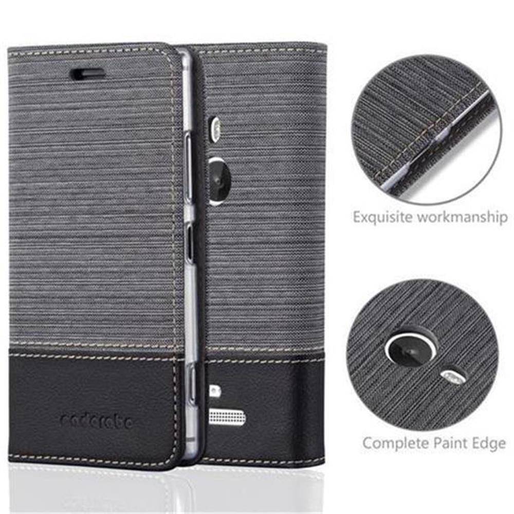 Cadorabo Hülle für Nokia Lumia 925 Schutzhülle in Grau Handy Hülle Etui Book Case Cover