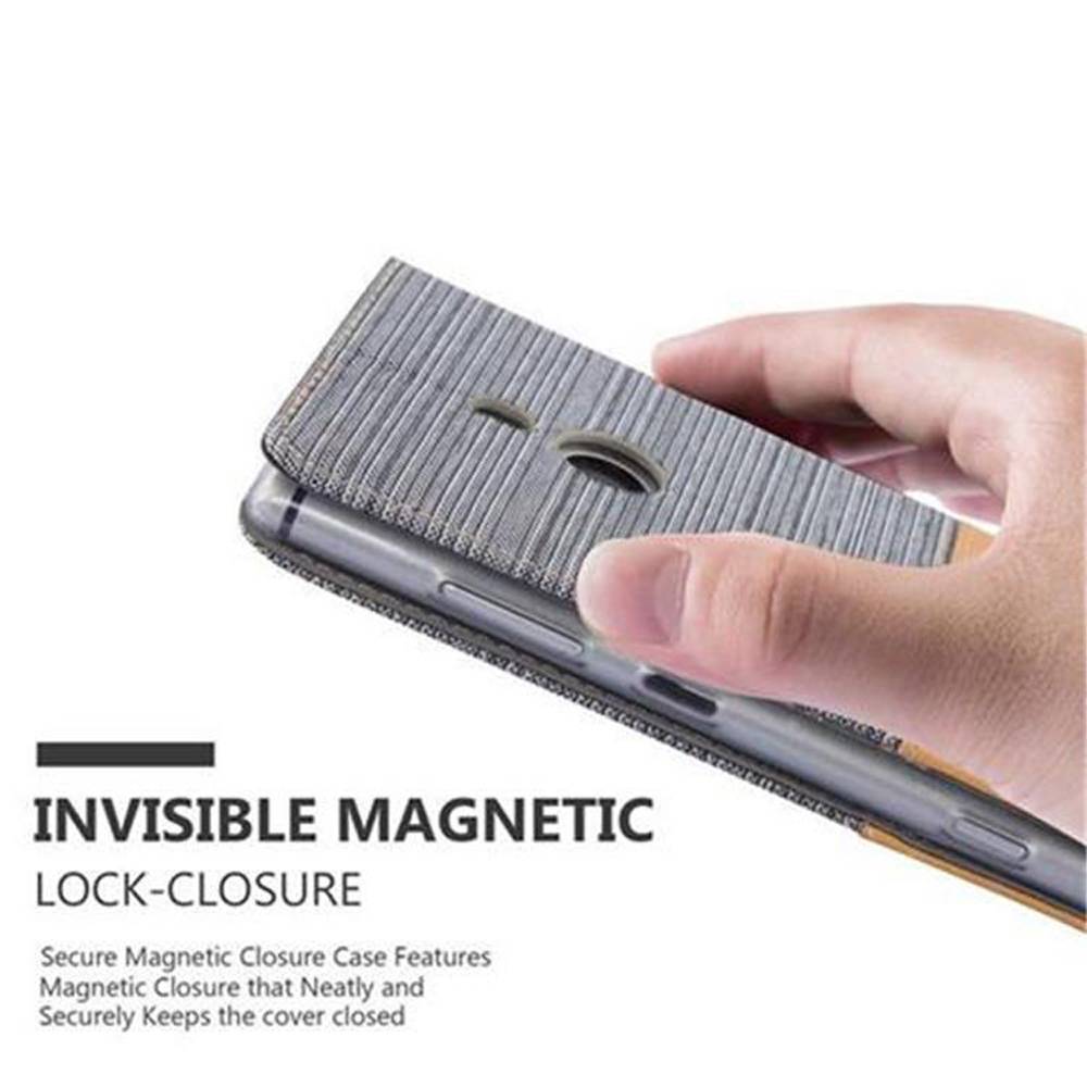 Cadorabo Hülle für Nokia Lumia 925 Schutzhülle in Grau Handy Hülle Etui Book Case Cover