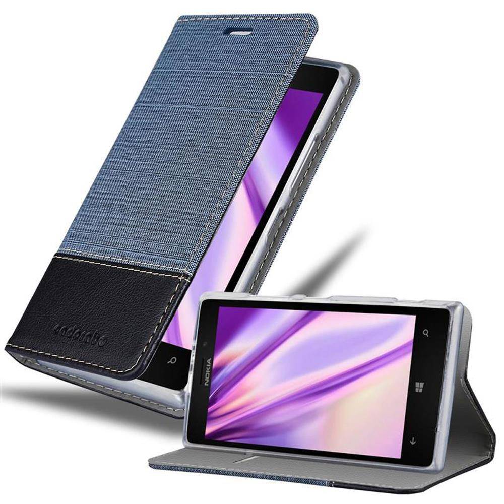Cadorabo Hülle für Nokia Lumia 925 Schutzhülle in Blau Handy Hülle Etui Book Case Cover