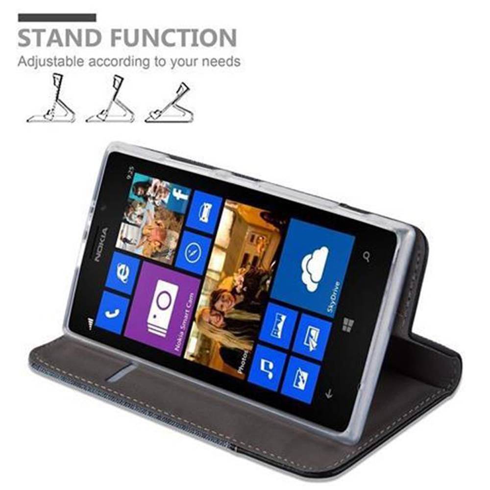 Cadorabo Hülle für Nokia Lumia 925 Schutzhülle in Blau Handy Hülle Etui Book Case Cover