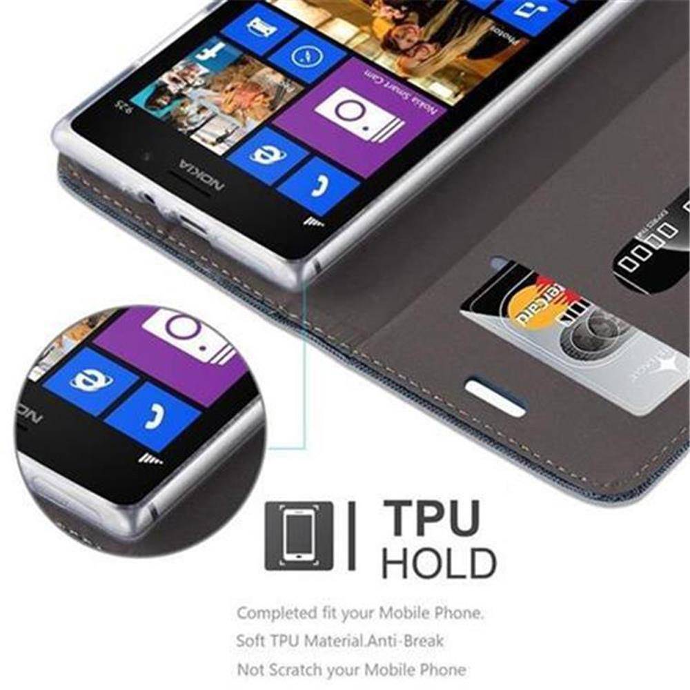 Cadorabo Hülle für Nokia Lumia 925 Schutzhülle in Blau Handy Hülle Etui Book Case Cover