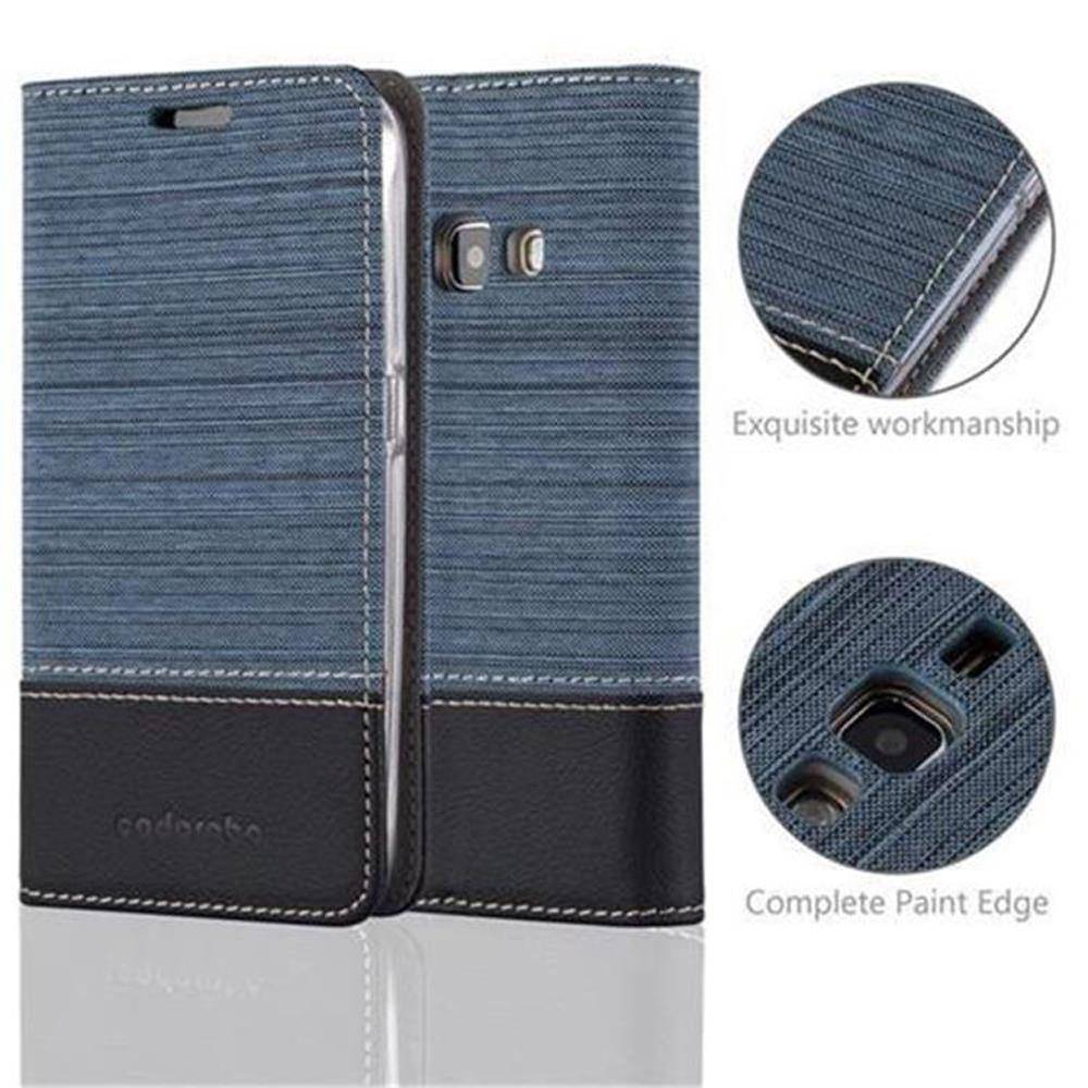 Cadorabo Hülle für Samsung Galaxy J1 2016 Schutzhülle in Blau Handy Hülle Etui Book Case Cover