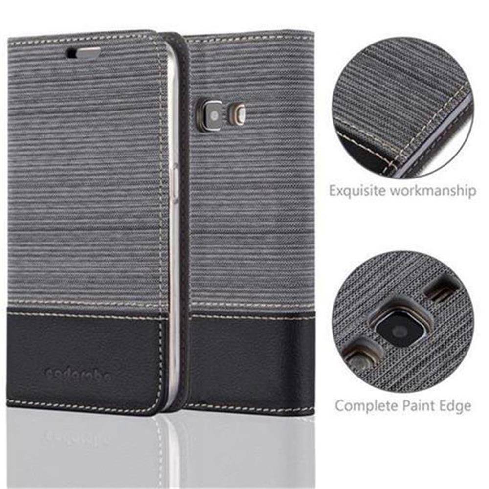 Cadorabo Hülle für Samsung Galaxy J1 2016 Schutzhülle in Grau Handy Hülle Etui Book Case Cover