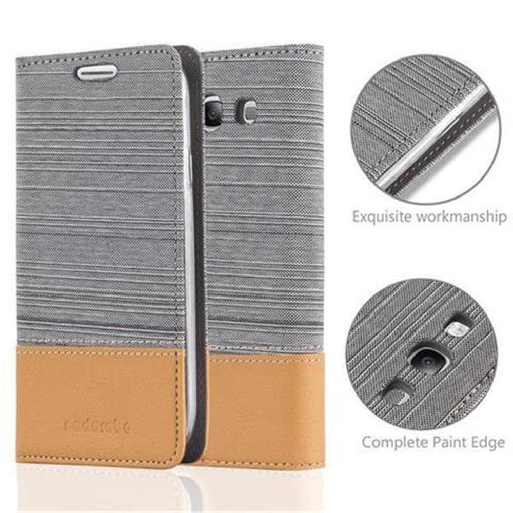 Cadorabo Hülle für Samsung Galaxy S3 / S3 NEO Schutzhülle in Grau Handy Hülle Etui Book Case Cover