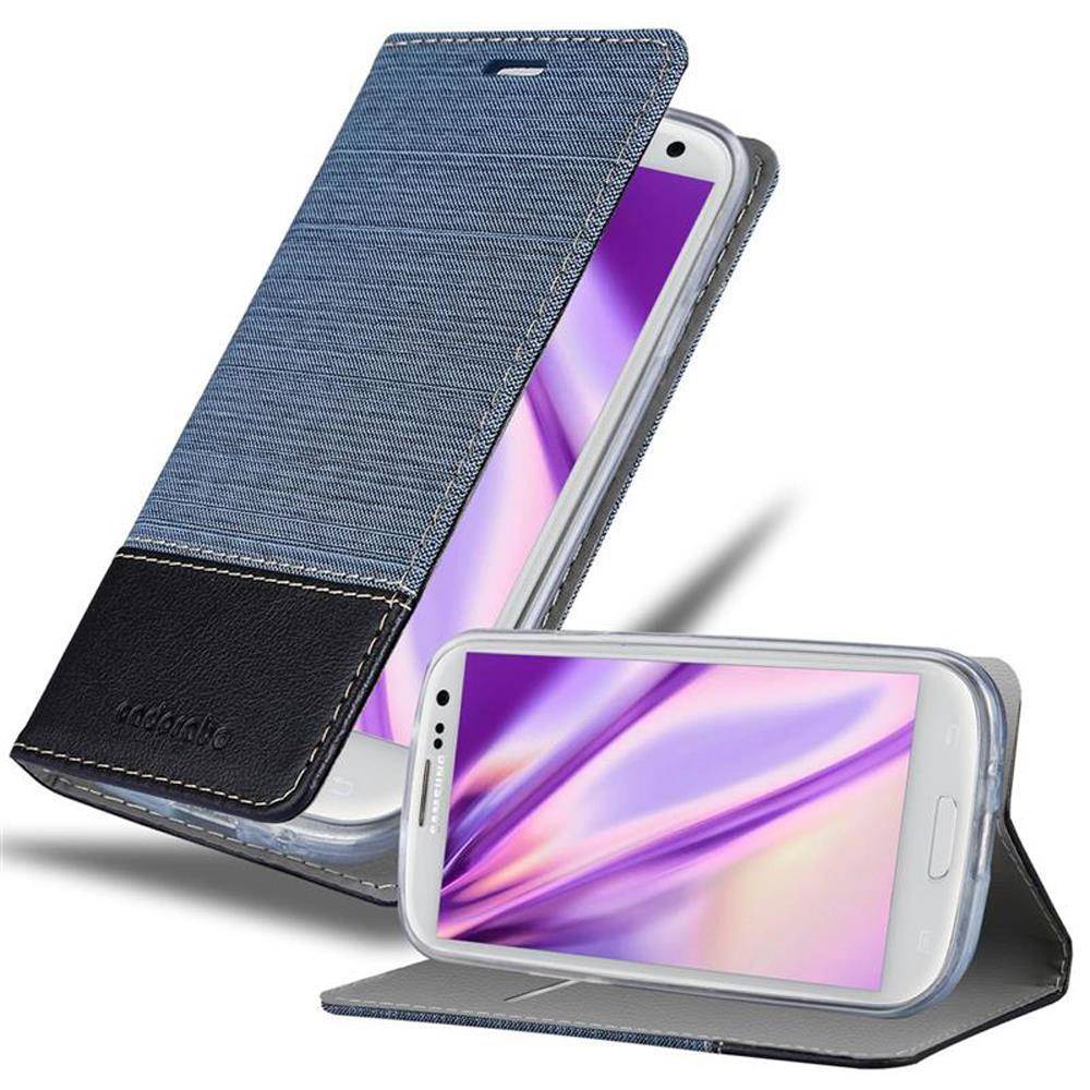 Cadorabo Hülle für Samsung Galaxy S3 / S3 NEO Schutzhülle in Blau Handy Hülle Etui Book Case Cover