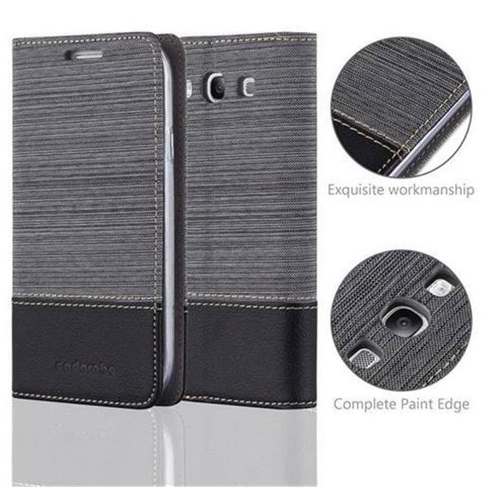 Cadorabo Hülle für Samsung Galaxy S3 / S3 NEO Schutzhülle in Grau Handy Hülle Etui Book Case Cover