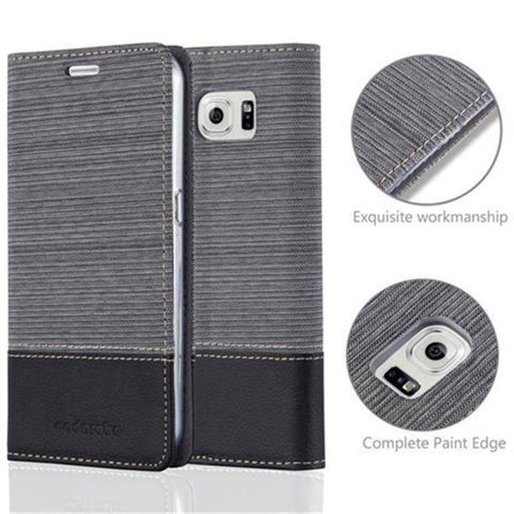 Cadorabo Hülle für Samsung Galaxy S6 Schutzhülle in Grau Handy Hülle Etui Book Case Cover