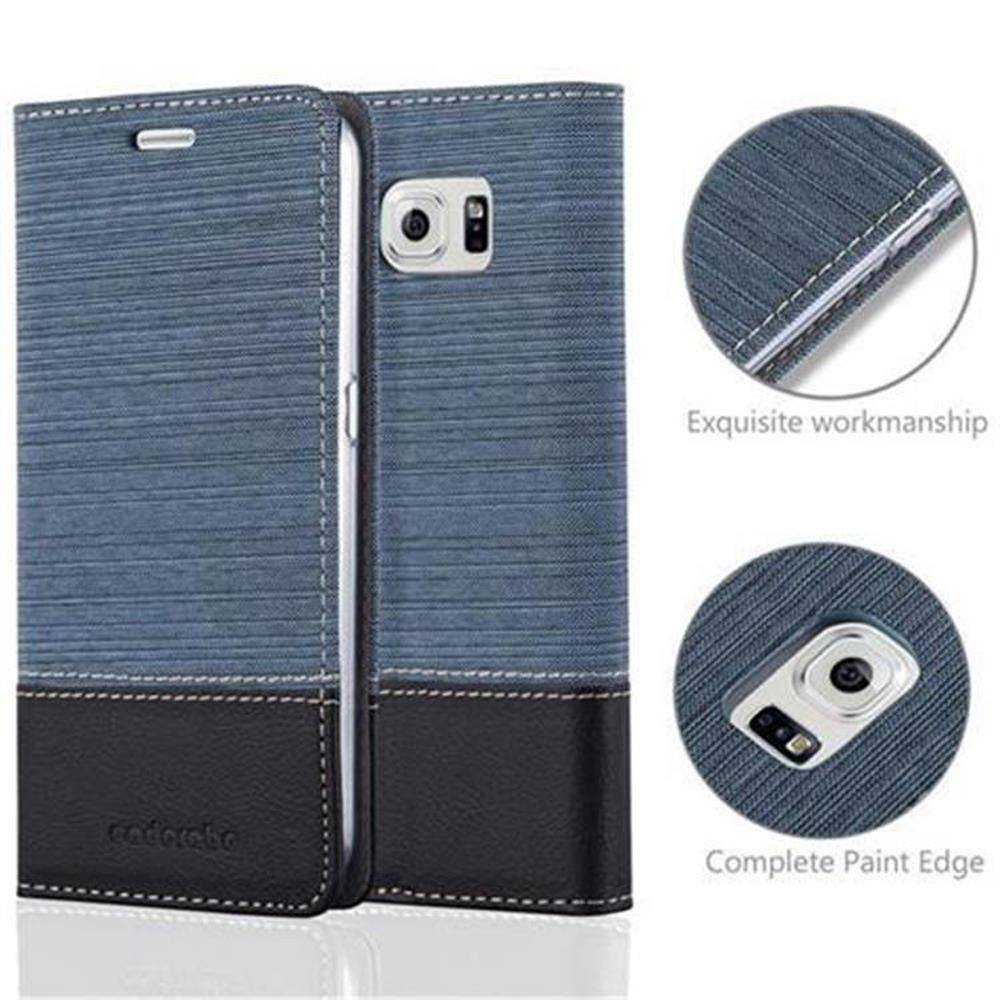 Cadorabo Hülle für Samsung Galaxy S6 Schutzhülle in Blau Handy Hülle Etui Book Case Cover