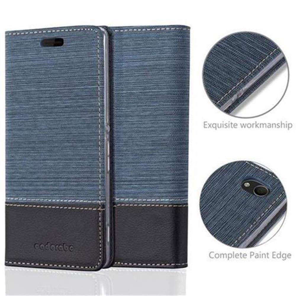 Cadorabo Hülle für Sony Xperia M4 AQUA Schutzhülle in Blau Handy Hülle Etui Book Case Cover