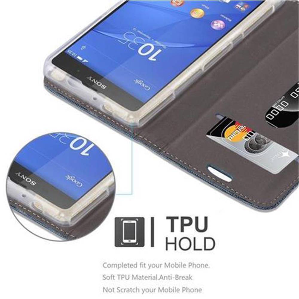 Cadorabo Hülle für Sony Xperia Z2 COMPACT Schutzhülle in Blau Handy Hülle Etui Book Case Cover
