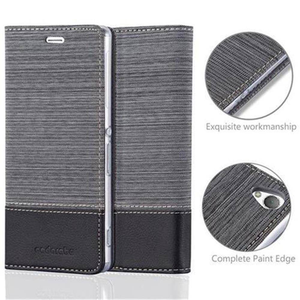 Cadorabo Hülle für Sony Xperia Z3 Schutzhülle in Grau Handy Hülle Etui Book Case Cover