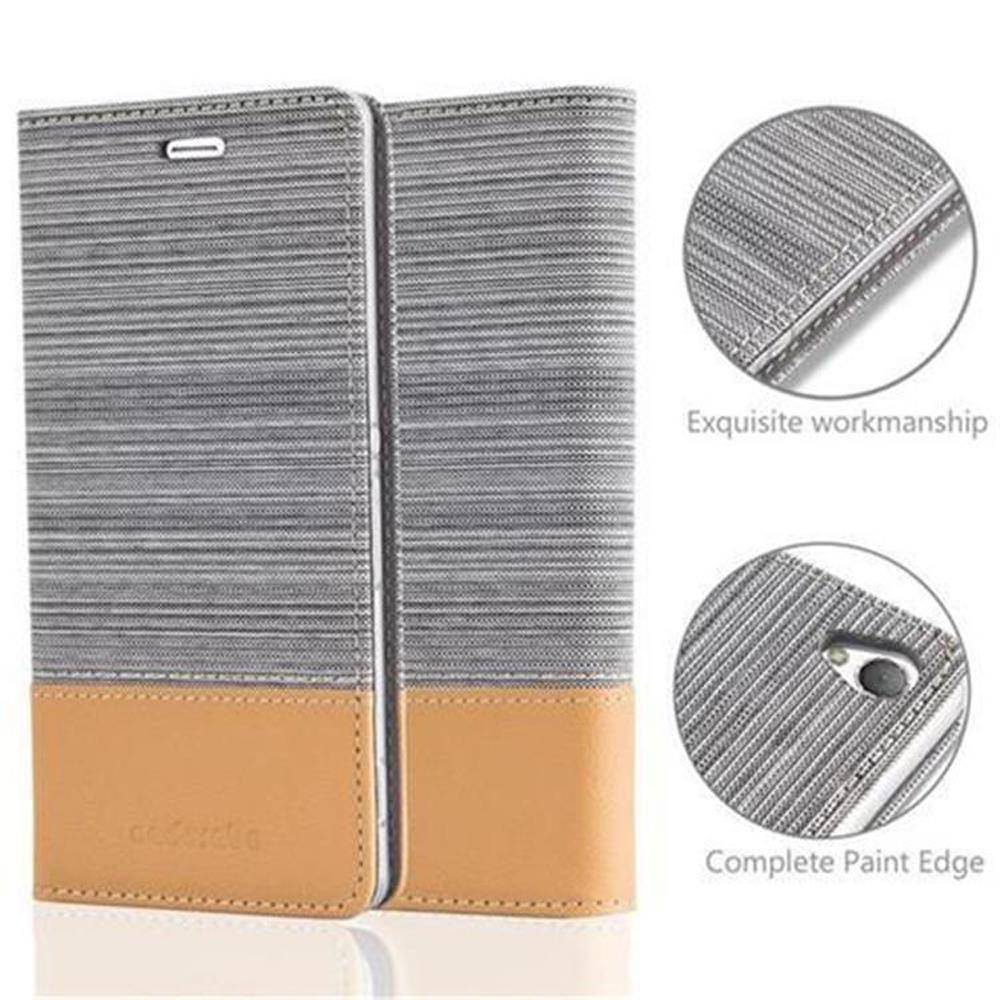 Cadorabo Hülle für Sony Xperia Z3 Schutzhülle in Grau Handy Hülle Etui Book Case Cover