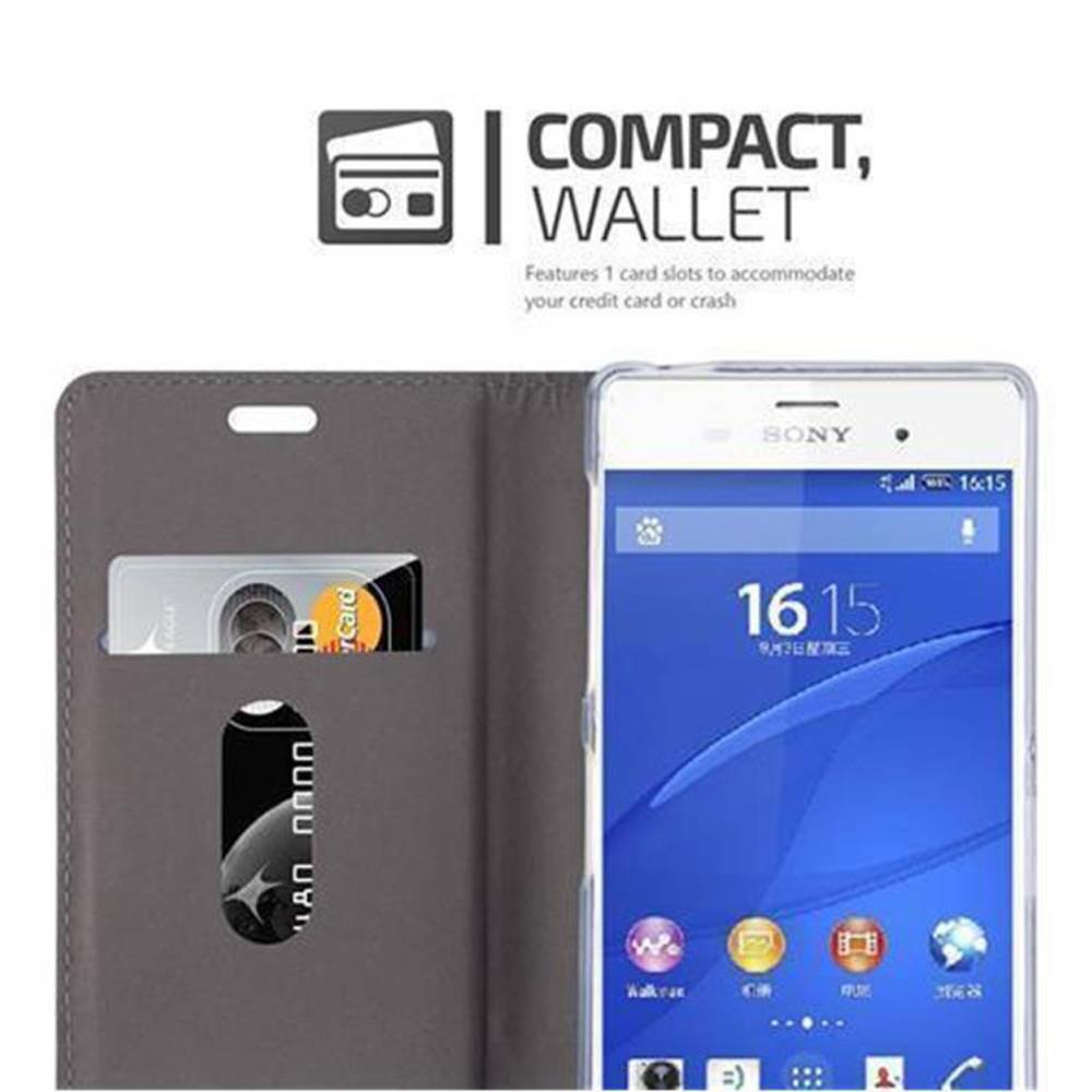 Cadorabo Hülle für Sony Xperia Z3 Schutzhülle in Blau Handy Hülle Etui Book Case Cover